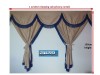TRUCK CURTAINS FULL SET - BEIGE WITH BLACK STRINGS FIT  DAF SCANIA VOLVO MAN MERCEDES IVECO RENAULT