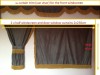 TRUCK CURTAINS FULL SET - BURGUNDY WITH WHITE STRINGS FIT  DAF SCANIA VOLVO MAN MERCEDES IVECO RENAULT