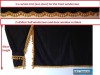TRUCK CURTAINS FULL SET- BLACK WITH WHITE TASSELS FIT DAF SUPER SPACE CAB