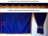 TRUCK CURTAINS FULL SET- BLUE WITH WHITE TASSELS FIT DAF SUPER SPACE CAB