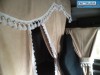TRUCK CURTAINS FULL SET- BLUE WITH GOLD TASSELS FIT DAF SUPER SPACE CAB