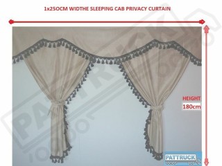 TRUCK CURTAINS FULL SET- BLUE WITH GOLD TASSELS FIT DAF SUPER SPACE CAB