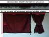 TRUCK CURTAINS FULL SET- BURGUNDY WITH WHITE TASSELS FIT DAF SUPER SPACE CAB
