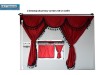TRUCK CURTAINS FULL SET- BURGUNDY WITH BLACK TASSELS FIT DAF SUPER SPACE CAB