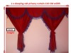 TRUCK CURTAINS FULL SET- RED WITH BLACK TASSELS FIT DAF SUPER SPACE CAB