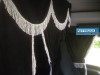 TRUCK CURTAINS FULL SET- BLACK WITH RED STRINGS FIT DAF SUPER SPACE CAB