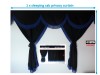 TRUCK CURTAINS FULL SET- BLACK WITH GOLD STRINGS FIT DAF SUPER SPACE CAB