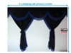 TRUCK CURTAINS FULL SET- BLACK WITH GOLD STRINGS FIT DAF SUPER SPACE CAB