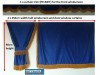 TRUCK CURTAINS FULL SET- BLUE WITH WHITE STRINGS FIT DAF SUPER SPACE CAB