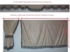 TRUCK CURTAINS FULL SET- BLUE WITH GOLD STRINGS FIT DAF SUPER SPACE CAB