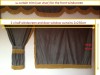 TRUCK CURTAINS FULL SET- BURGUNDY WITH WHITE STRINGS FIT DAF SUPER SPACE CAB