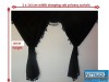TRUCK CURTAINS  FULL SET- BLACK WITH BLUE TASSELS FIT SCANIA TOPLINE