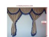 TRUCK CURTAINS  FULL SET- BEIGE WITH BLACK TASSELS FIT SCANIA TOPLINE