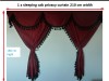 TRUCK CURTAINS  FULL SET- BURGUNDY WITH WHITE TASSELS FIT SCANIA TOPLINE