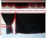 TRUCK CURTAINS  FULL SET- GREY WITH WHITE TASSELS FIT SCANIA TOPLINE