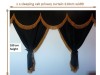 TRUCK CURTAINS  FULL SET- BLACK WITH WHITE STRINGS FIT SCANIA TOPLINE