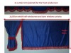 TRUCK CURTAINS  FULL SET- BLACK WITH BLACK STRINGS FIT SCANIA TOPLINE
