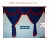 TRUCK CURTAINS  FULL SET- BLACK WITH BLACK STRINGS FIT SCANIA TOPLINE