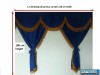 TRUCK CURTAINS  FULL SET- BLUE WITH WHITE STRINGS FIT SCANIA TOPLINE