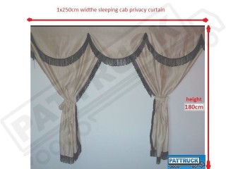 TRUCK CURTAINS  FULL SET- BLUE WITH GOLD STRINGS FIT SCANIA TOPLINE
