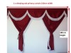 TRUCK CURTAINS  FULL SET- BURGUNDY WITH WHITE STRINGS FIT SCANIA TOPLINE