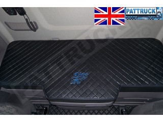 TRUCK BED COVER FIT SCANIA R & S 2017+ [NEW GENERATION] ECO LEATHER BLACK-RED STITCHES