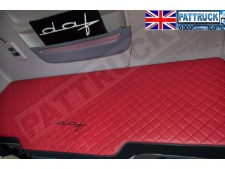TRUCK ECO LEATHER BED COVER FIT DAF XF 106 RED & BLACK