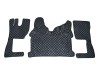 TRUCK ECO LEATHER FLOOR SET- COMPATIBLE WITH VOLVO FH 4 2013+[TWIN AIR SEATS] BLACK