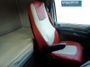 TRUCK ECO LEATHER SEAT COVERS FIT DAF XF 106 / CF EURO 6 PAIR OF BLACK AND RED