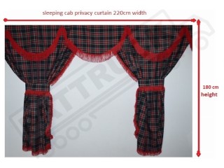 TARTAN TRUCK CURTAINS FULL SET ROYAL BLUE& BLACK- IVECO