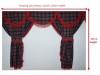 TARTAN TRUCK CURTAINS FULL SET ROYAL BLUE& BLACK- IVECO