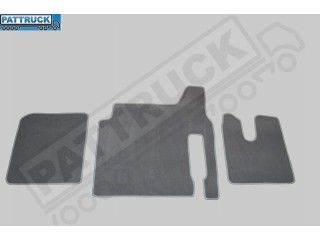 VELOUR FLOOR MATS SET-BLACK WITH BLUE TRIM FIT MAN TGX- AFTER 67 PLATE