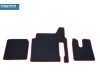 VELOUR FLOOR MATS SET-BLACK WITH BLUE TRIM FIT MAN TGX- AFTER 67 PLATE