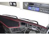 TRUCK ECO LEATHER DASH MAT WITH SPACE FOR SENSOR FIT VOLVO FH4 2013+ [ BLACK ]