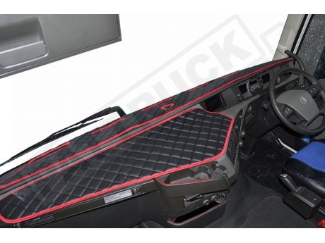 TRUCK ECO LEATHER DASH MAT-BLACK , COMPATIBLE WITH VOLVO FH4  2013+