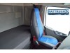TRUCK ECO LEATHER SEAT COVERS FIT DAF XF 106 / CF EURO 6 PAIR OF  BLUE AND BEIGE