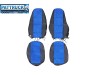 TRUCK ECO LEATHER SEAT COVERS  PAIR OF  BLUE AND BEIGE