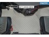 TRUCK ECO LEATHER FLOOR SET- COMPATIBLE WITH VOLVO FH 4 2013+[TWIN AIR SEATS] BLACK  - LEFT HAND DRIVE