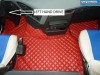 TRUCK ECO LEATHER FLOOR SET- COMPATIBLE WITH VOLVO FH 4 2013+[TWIN AIR SEATS] BLACK  - LEFT HAND DRIVE