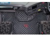 ECO LEATHER FLOOR MAT -BLACK  FIT SCANIA S New Generation  [ 2017+ ] SWIVEL/AIR  PASSENGER SEAT