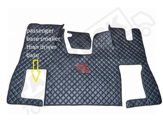 ECO LEATHER FLOOR MAT -BLACK  FIT SCANIA S New Generation  [ 2017+ ] SWIVEL/AIR  PASSENGER SEAT