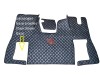 ECO LEATHER FLOOR MAT -BLACK  FIT SCANIA S New Generation  [ 2017+ ] SWIVEL/AIR  PASSENGER SEAT