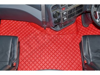 TRUCK ECO LEATHER FLOOR SET-BLUE FIT RENAULT T RANGE - FLAT FLOOR