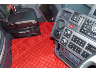 TRUCK ECO LEATHER FLOOR SET-BLUE FIT RENAULT T RANGE - FLAT FLOOR