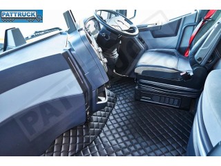 TRUCK ECO LEATHER FLOOR SET-BLACK FIT RENAULT T RANGE - FLAT FLOOR