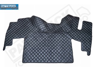 TRUCK ECO LEATHER FLOOR SET-BLACK FIT RENAULT T RANGE - FLAT FLOOR