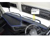 TRUCK ECO LEATHER DASH MAT WITH SPACE FOR SENSOR FIT VOLVO FH4 2013+ [ BLACK -RED TRIM] ]