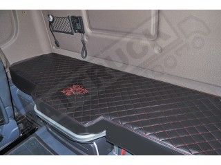 TRUCK BED COVER FIT SCANIA R STREAMLINE 2013-2017 ECO LEATHER RED & BLACK