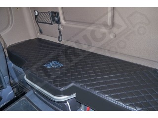 TRUCK BED COVER FIT SCANIA R STREAMLINE 2013-2017 ECO LEATHER BLACK-RED STITCHES