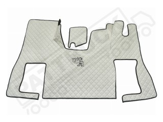 ECO LEATHER FLOOR MAT -RED  FIT SCANIA S New Generation  [ 2017+ ] FLIP PASSENGER SEAT
